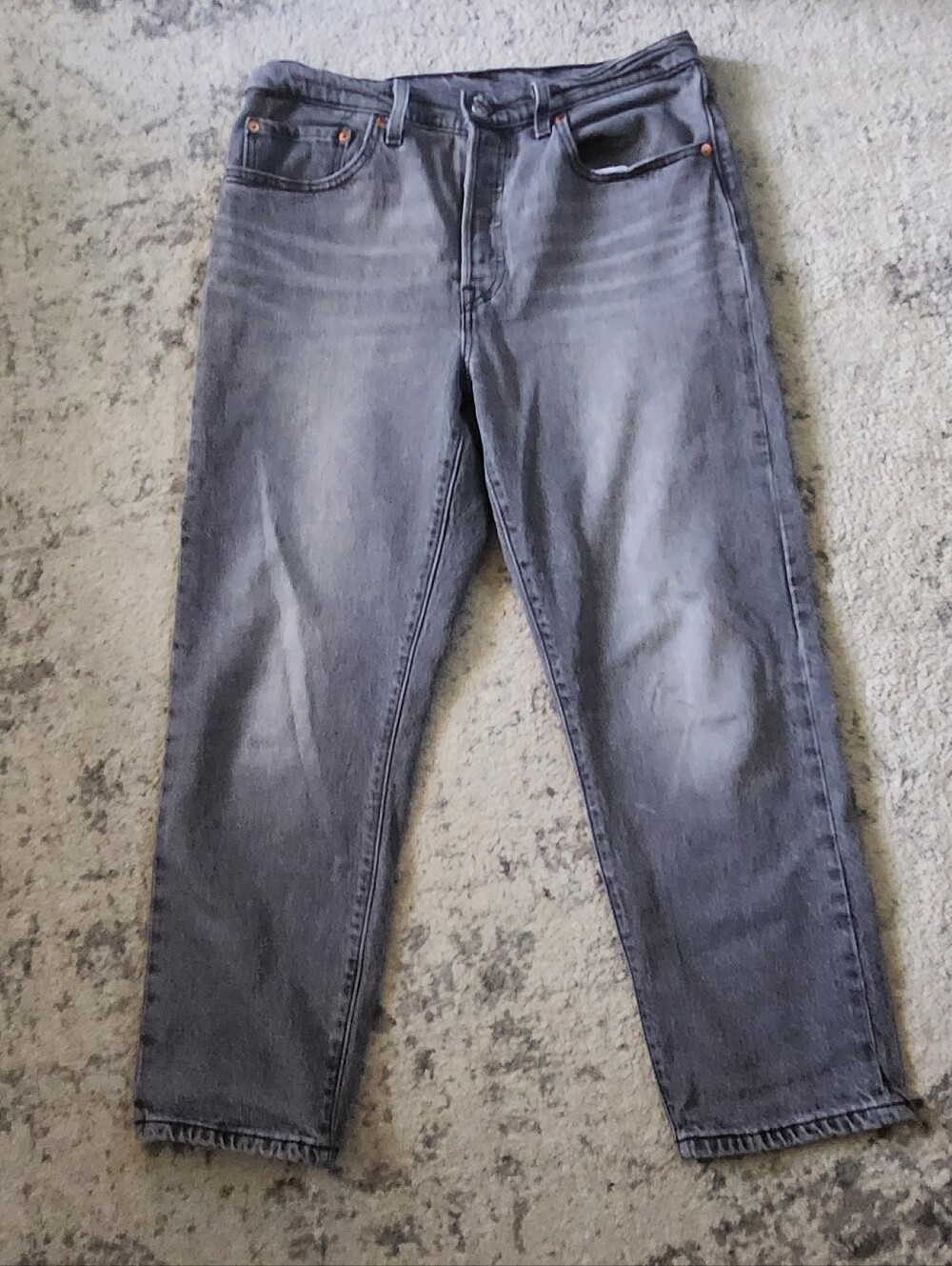 Levi's 501 Gray Washed Jeans - Classic Straight Fit